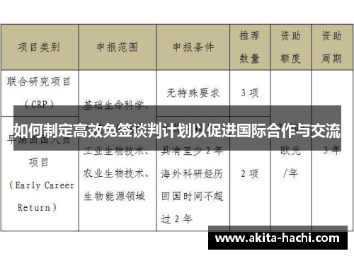 如何制定高效免签谈判计划以促进国际合作与交流